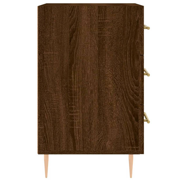 vidaXL Nachtkastje 40x40x66 cm bewerkt hout bruin eikenkleur