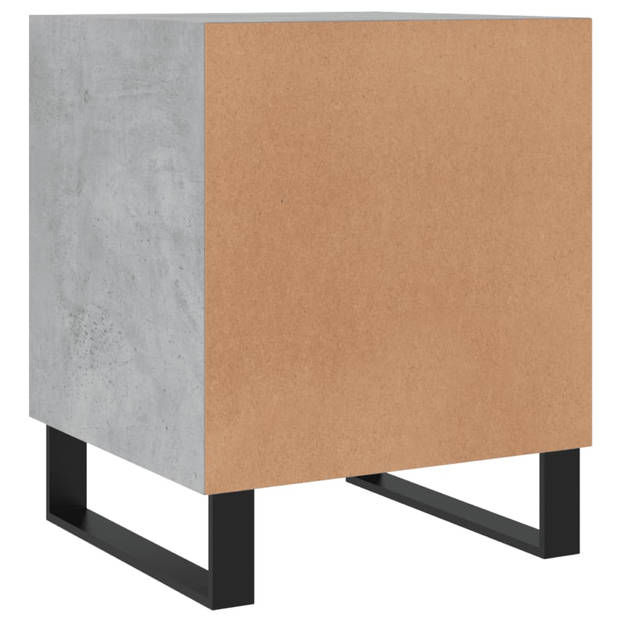 vidaXL Nachtkastjes 2 st 40x40x50 cm bewerkt hout betongrijs