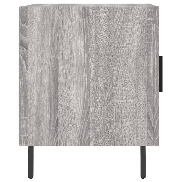 vidaXL Nachtkastjes 2 st 40x40x50 cm bewerkt hout grijs sonoma eiken