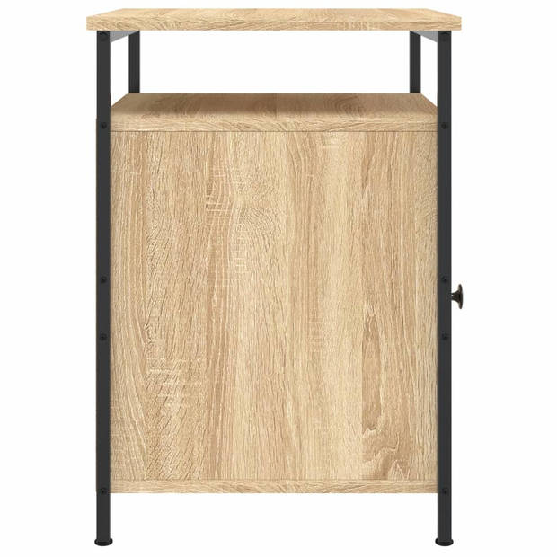 vidaXL Nachtkastjes 2 st 40x42x60 cm bewerkt hout sonoma eikenkleurig