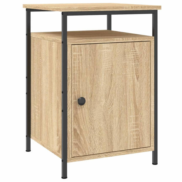 vidaXL Nachtkastjes 2 st 40x42x60 cm bewerkt hout sonoma eikenkleurig