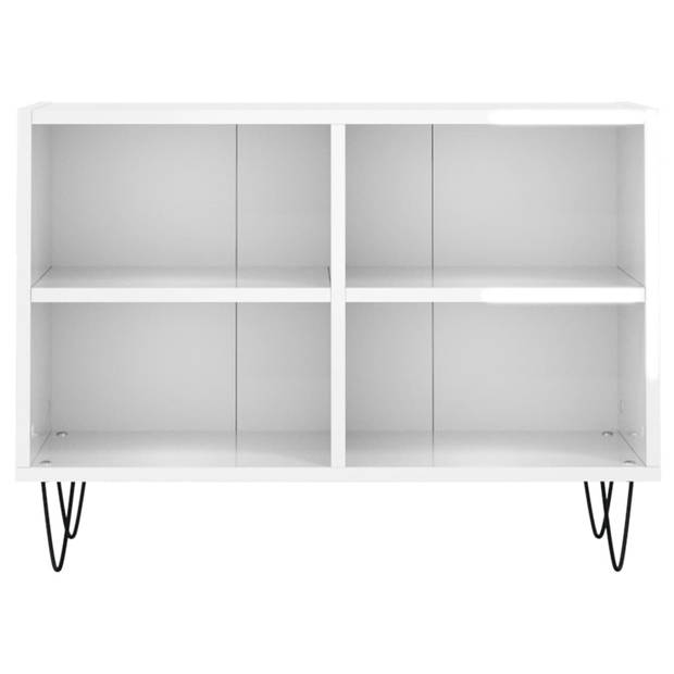 vidaXL Tv-meubel 69,5x30x50 cm bewerkt hout hoogglans wit