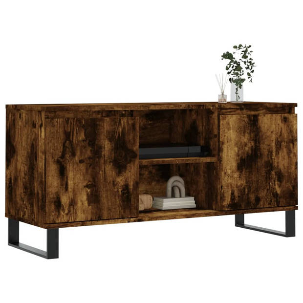 vidaXL Tv-meubel 104x35x50 cm bewerkt hout gerookt eikenkleurig