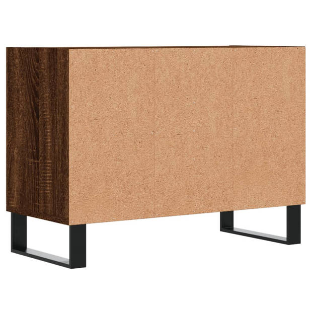 vidaXL Tv-meubel 69,5x30x50 cm bewerkt hout bruin eikenkleur