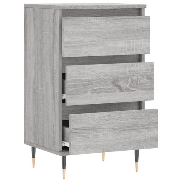 vidaXL Dressoir 40x35x70 cm bewerkt hout grijs sonoma