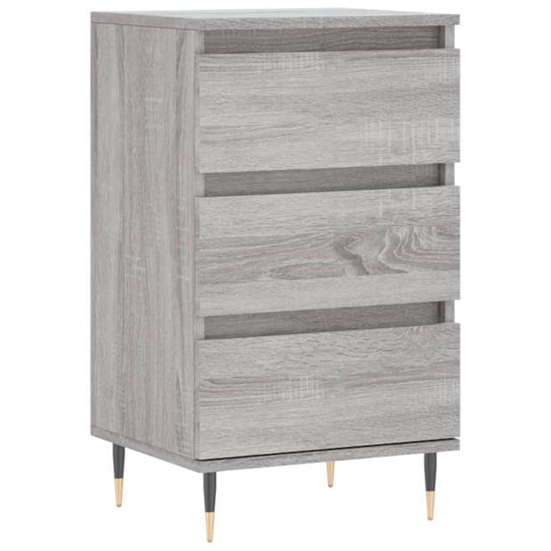 vidaXL Dressoir 40x35x70 cm bewerkt hout grijs sonoma