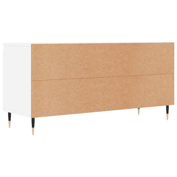 The Living Store TV-meubel - tv-kast - wit - 104 x 35 x 50 cm - veel opbergruimte