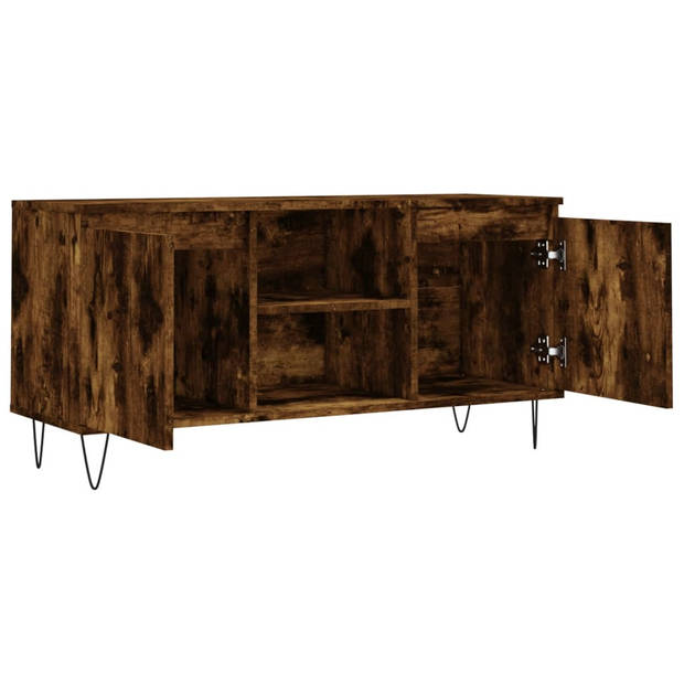 vidaXL Tv-meubel 104x35x50 cm bewerkt hout gerookt eikenkleurig