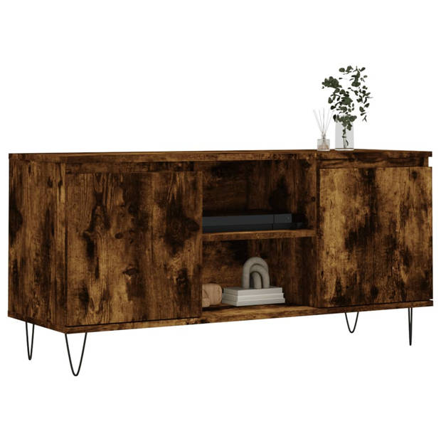 vidaXL Tv-meubel 104x35x50 cm bewerkt hout gerookt eikenkleurig