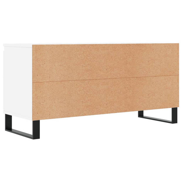 The Living Store TV-meubel wit - 104 x 35 x 50 cm - veel opbergruimte en stabiel materiaal