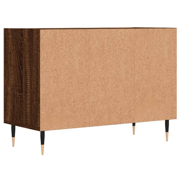 vidaXL Tv-meubel 69,5x30x50 cm bewerkt hout bruin eikenkleur