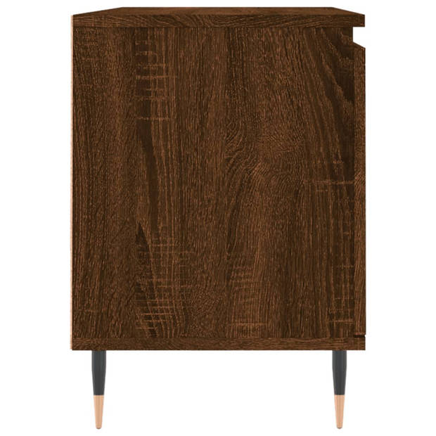 The Living Store Tv-meubel Bruineiken - 104 x 35 x 50 cm - Hout - Ijzer