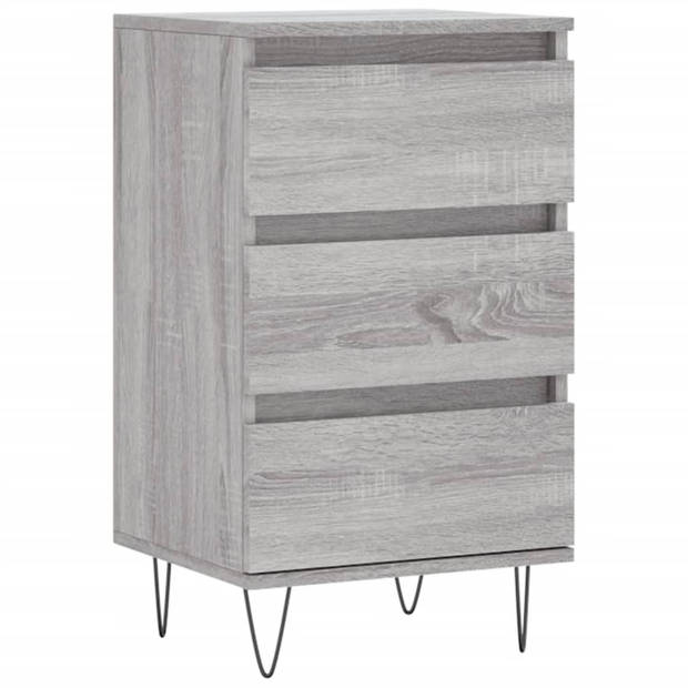 vidaXL Dressoir 40x35x70 cm bewerkt hout grijs sonoma