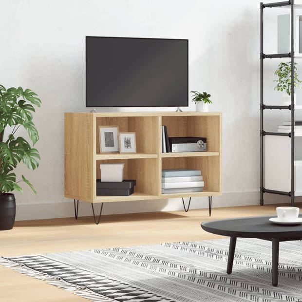 The Living Store TV-meubel X - TV-kast - 69.5 x 30 x 50 cm - Sonoma eiken