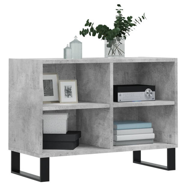 The Living Store Tv-meubel Praktisch tv-meubel - 69.5 x 30 x 50 cm - Betongrijs