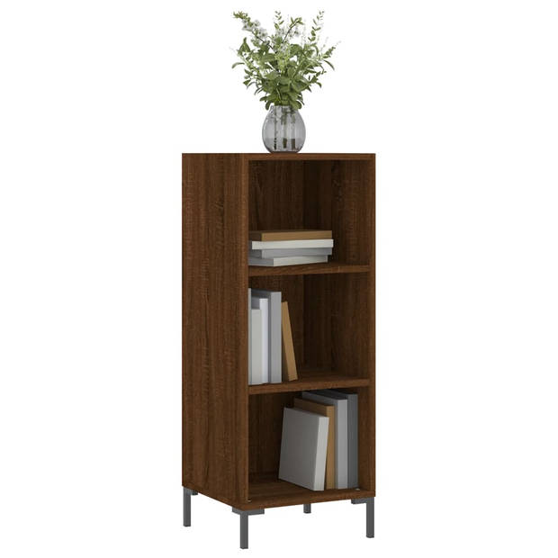 The Living Store Dressoir Klassiek - Bewerkt Hout - 34.5 x 32.5 x 90 cm - Bruineiken