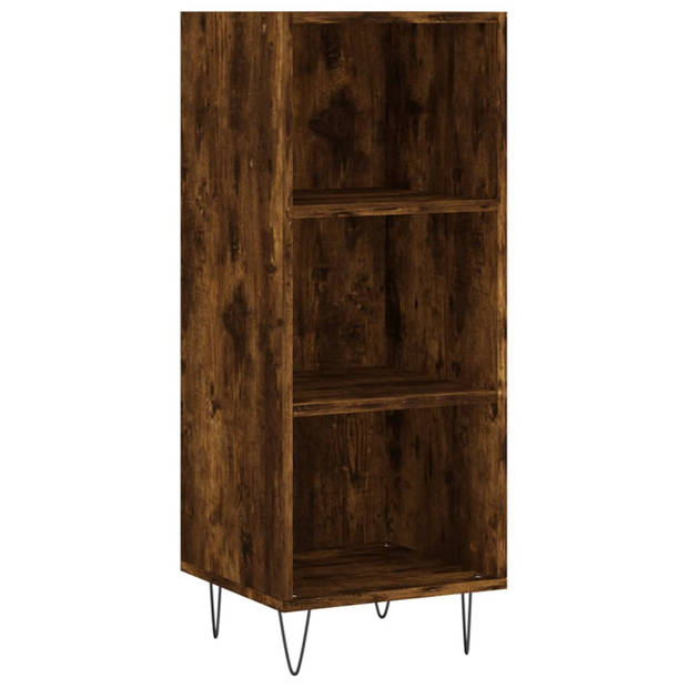 vidaXL Dressoir 34,5x32,5x90 cm bewerkt hout gerookt eikenkleurig