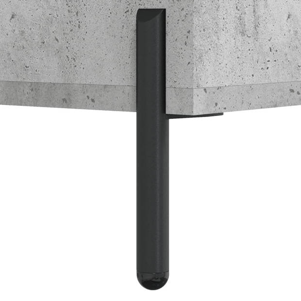 The Living Store Schoenenkast - betongrijs - 30 x 35 x 105 cm - Duurzaam hout - Voldoende opbergruimte - Stabiel blad -