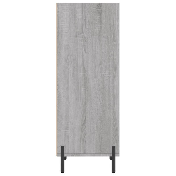 vidaXL Dressoir 34,5x32,5x90 cm bewerkt hout grijs sonoma eikenkleurig