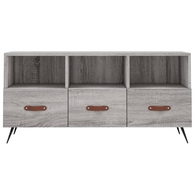 The Living Store TV-meubel - Trendy - Televisiekast - 102 x 36 x 50 cm (B x D x H) - Grijs Sonoma Eiken