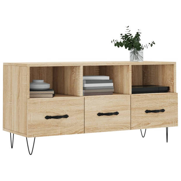 The Living Store tv-meubel - TV-meubel - 102 x 36 x 50 cm - Sonoma eiken