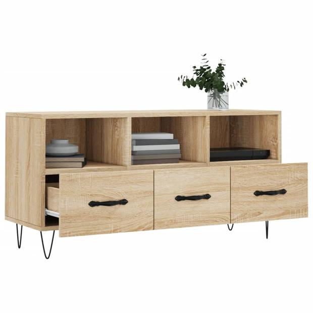 The Living Store tv-meubel - TV-meubel - 102 x 36 x 50 cm - Sonoma eiken