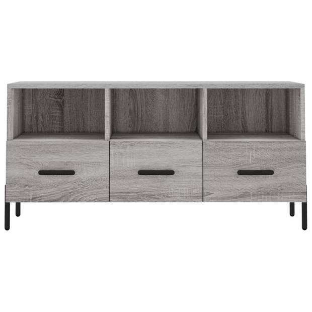 vidaXL Tv-meubel 102x36x50 cm bewerkt hout grijs sonoma eikenkleurig