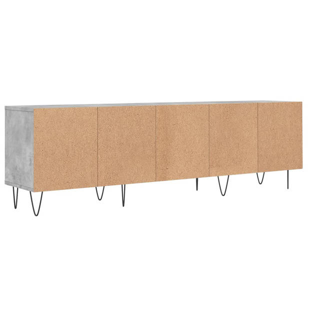 The Living Store Tv-meubel Betongrijs - 150 x 30 x 44.5 cm - Opbergruimte