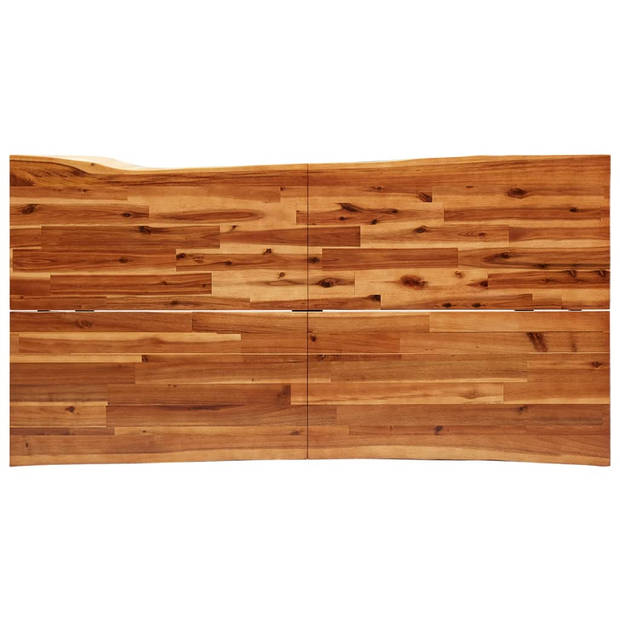 vidaXL Eettafel met natuurlijke rand 160x80x75 cm massief acaciahout