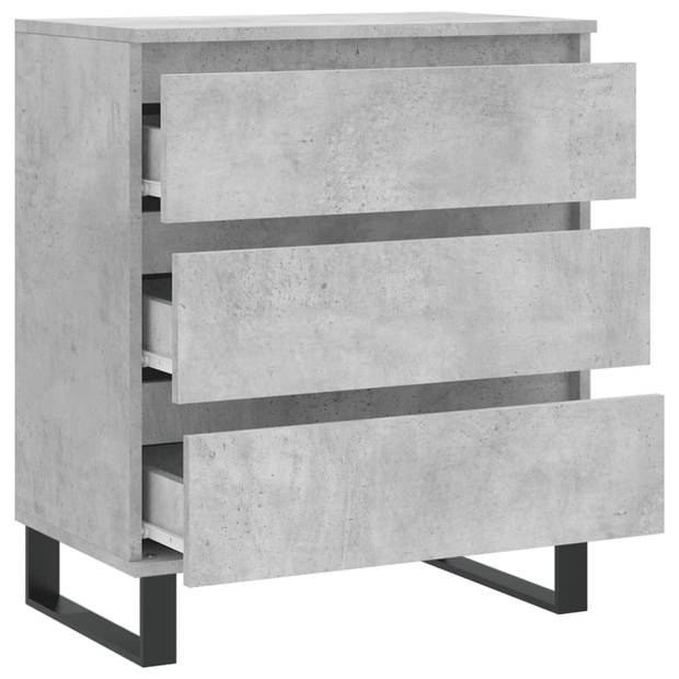 vidaXL Dressoir 60x35x70 cm bewerkt hout betongrijs