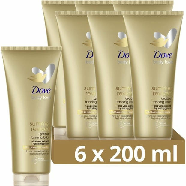Dove - Derma Spa Lotion Corporelle Summer Revived - Fair - Voordeelverpakking - 6 x 200 ml