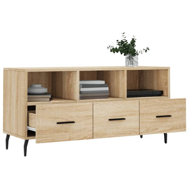 vidaXL Tv-meubel 102x36x50 cm bewerkt hout sonoma eikenkleurig