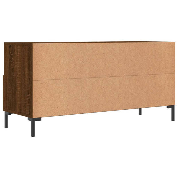 vidaXL Tv-meubel 102x36x50 cm bewerkt hout bruin eikenkleur