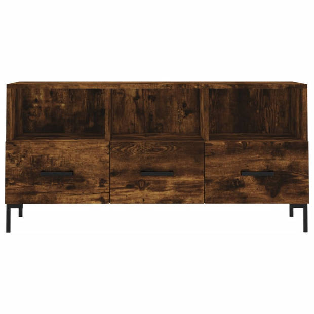 vidaXL Tv-meubel 102x36x50 cm bewerkt hout gerookt eikenkleurig