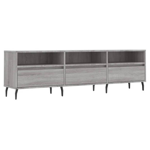 vidaXL Tv-meubel 150x30x44,5 cm bewerkt hout grijs sonoma eikenkleurig