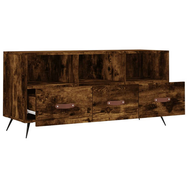 The Living Store Tv-meubel - Gerookt eiken - 102 x 36 x 50 cm