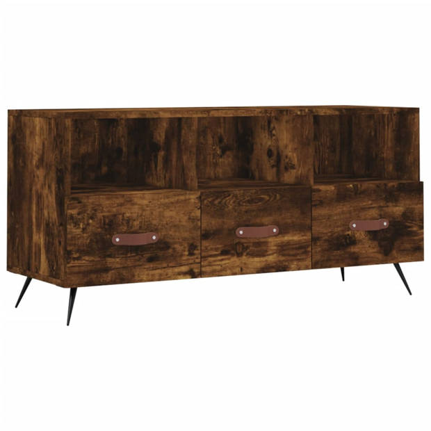 vidaXL Tv-meubel 102x36x50 cm bewerkt hout gerookt eikenkleurig