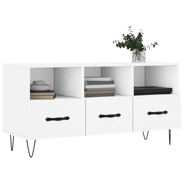 The Living Store TV-meubel - TV-meubel - 102x36x50 cm - Wit