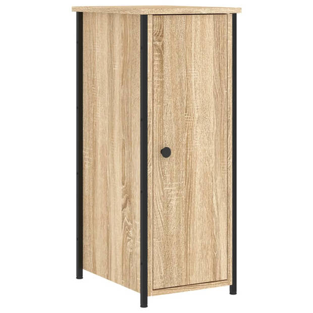 vidaXL Nachtkastjes 2 st 32x42x80 cm bewerkt hout sonoma eikenkleurig