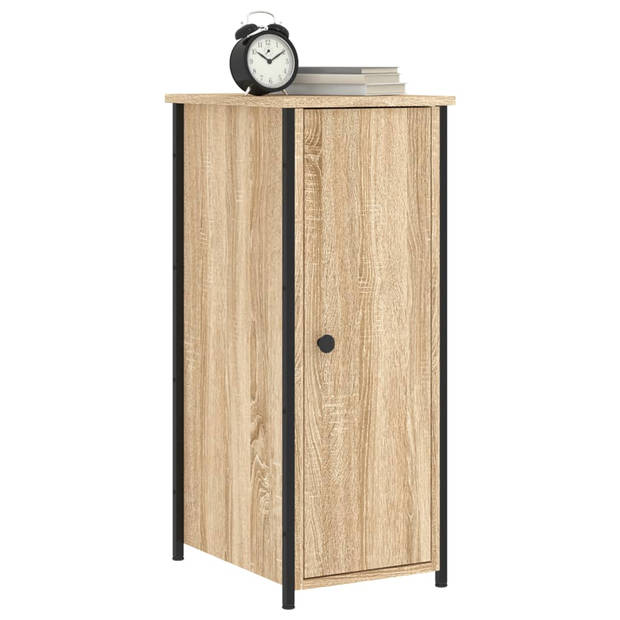 vidaXL Nachtkastjes 2 st 32x42x80 cm bewerkt hout sonoma eikenkleurig