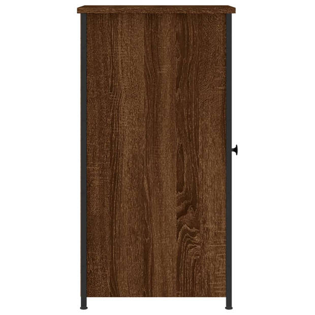 vidaXL Nachtkastjes 2 st 32x42x80 cm bewerkt hout bruin eikenkleur