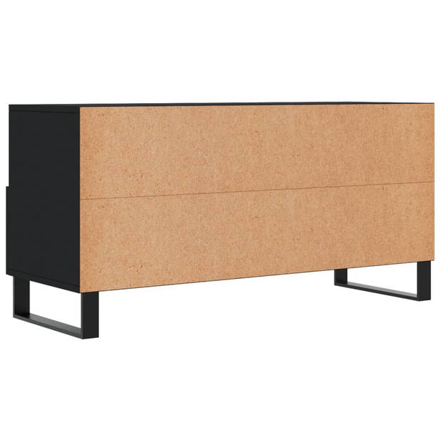 vidaXL Tv-meubel 102x36x50 cm bewerkt hout zwart