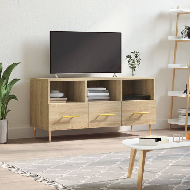 vidaXL Tv-meubel 102x36x50 cm bewerkt hout sonoma eikenkleurig