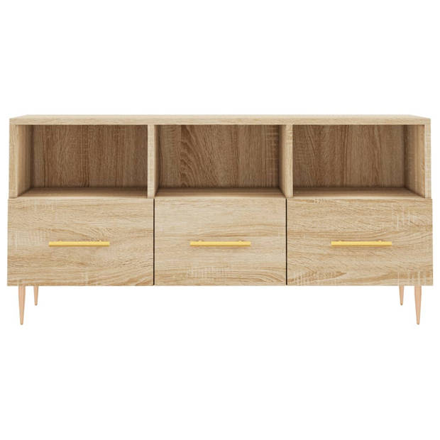 vidaXL Tv-meubel 102x36x50 cm bewerkt hout sonoma eikenkleurig