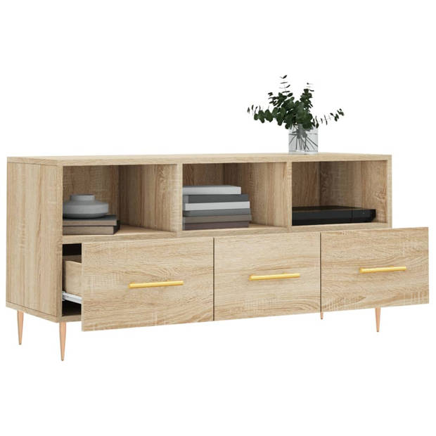 vidaXL Tv-meubel 102x36x50 cm bewerkt hout sonoma eikenkleurig