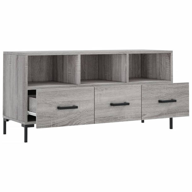 vidaXL Tv-meubel 102x36x50 cm bewerkt hout grijs sonoma eikenkleurig