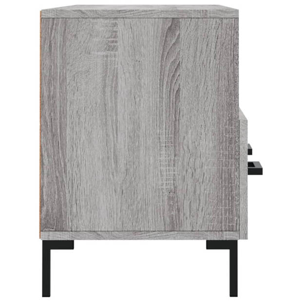 The Living Store TV-meubel - grijs sonoma eiken - 102x36x50 cm - bewerkt hout en ijzer