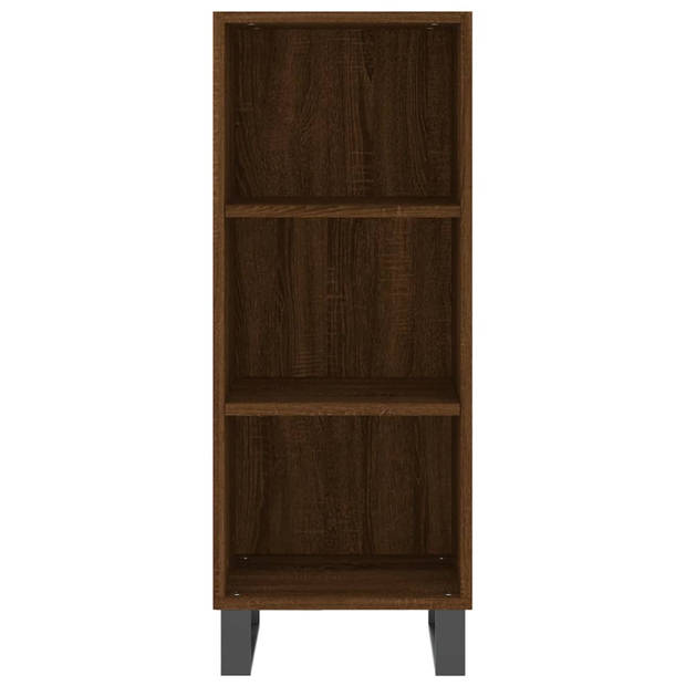 vidaXL Hoge kast 34,5x32,5x180 cm bewerkt hout bruin eikenkleur