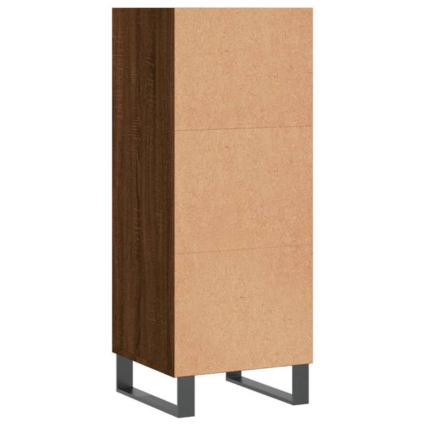 vidaXL Dressoir 34,5x32,5x90 cm bewerkt hout bruin eikenkleur