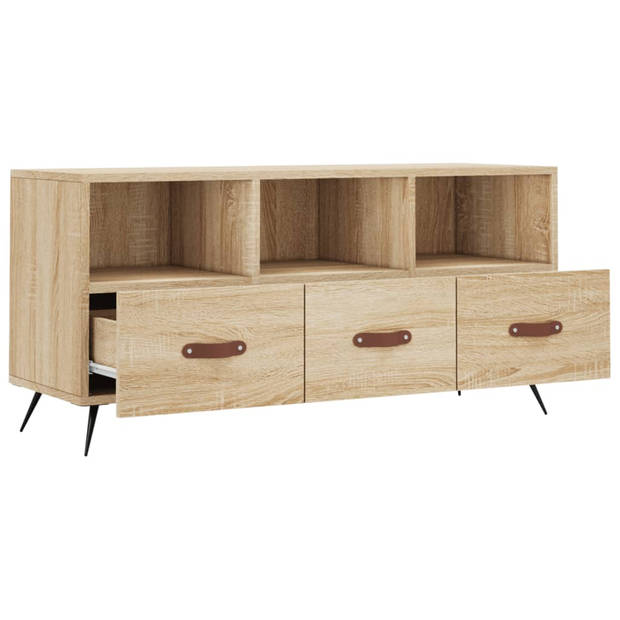 vidaXL Tv-meubel 102x36x50 cm bewerkt hout sonoma eikenkleurig